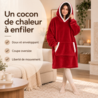 Sweat Plaid Rouge à Capuche – Noël
