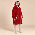 Sweat Plaid Rouge à Capuche – Noël