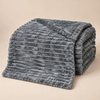 Grand Plaid pour Canapé Gris Foncé – 180 × 200 cm